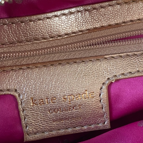 $620 Kate Spade Collect Metallic Silver Perforated Leather Shoulder Bag Purse - Picture 11 of 16